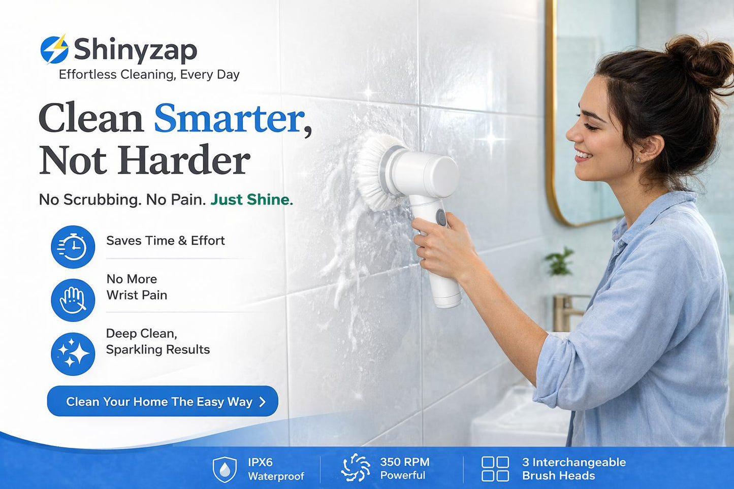 ShinyZap™ Electric Cleaning Scrubber