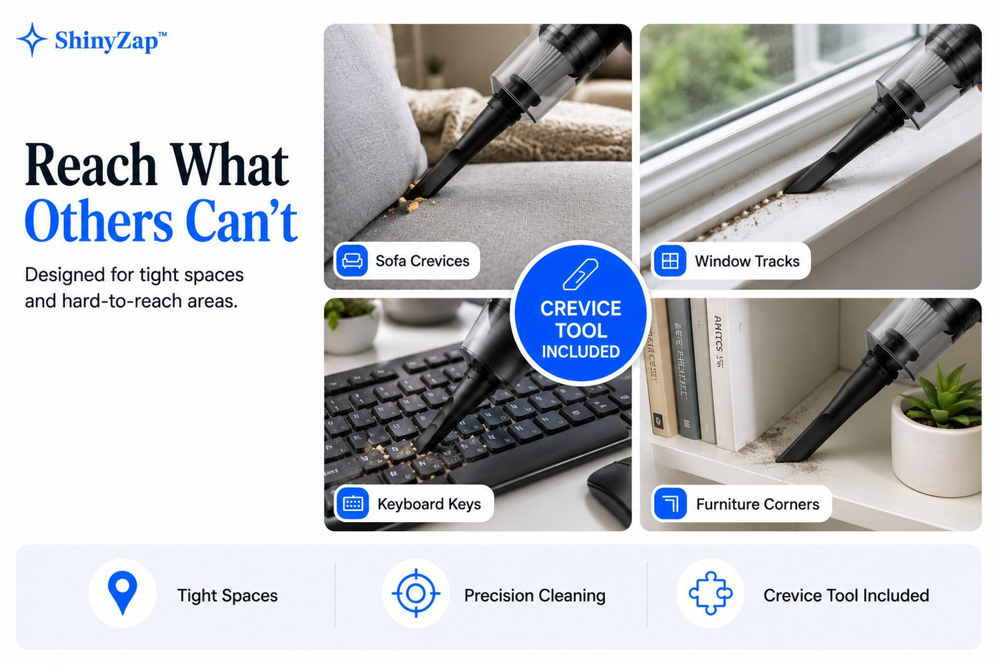 ShinyZap™ Portable Vacuum & Air Blower